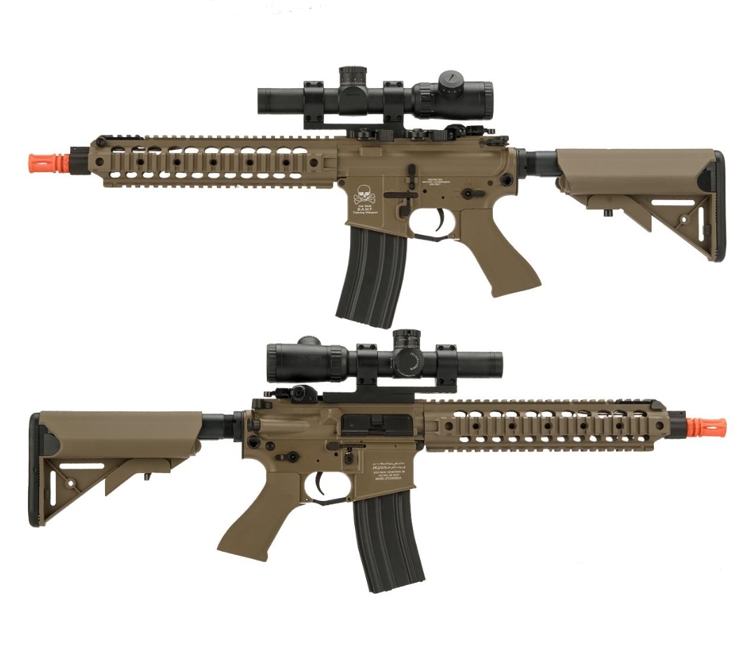 SR16/M4 Cyma Full Metal cañon 32cm 430fps ( Incluye Batería, Cargador  y Miras normales No incluye Mira telescópica)